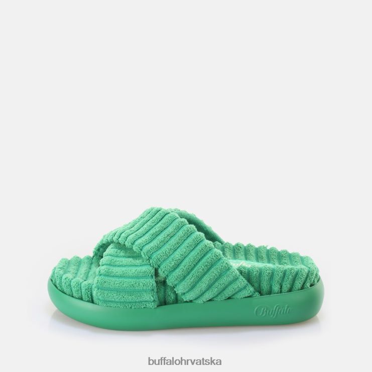 zelena Buffalo rey cross platform slide vegan |slajdova TDD6T648